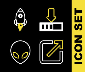set line loading open new window alien vector image