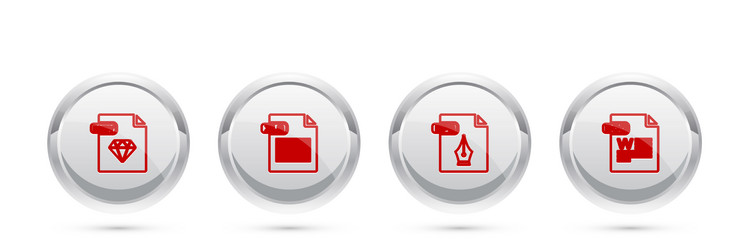 set line ruby file document xls eps and doc vector image