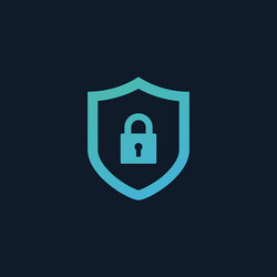 shield icon lock abstract security vector