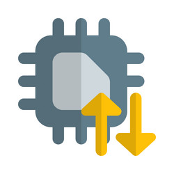 utilizing a microprocessor to transfer data vector image