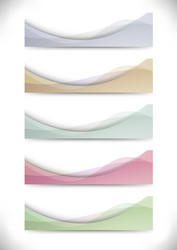 web headers collection - borders with swooshes vector image