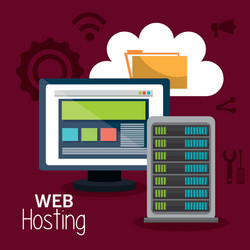 web housting and technology design vector image