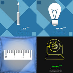 set of abstract backgrounds with different web vector image