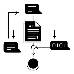 text generation ai model icon design machine vector image