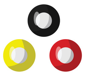 Colorful pool balls on a white background Vector Image