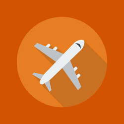 Plane take off commercial jet flying for delivery Vector Image