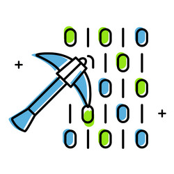 data extraction and analysis process icon design vector image