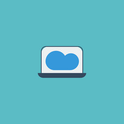 flat icon cloud computing element vector image