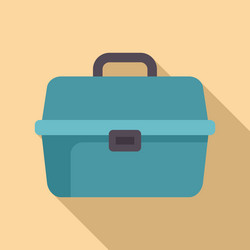 closed empty plastic toolbox with handle vector image