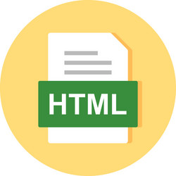 html file document icon vector image