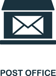 post office icon symbol creative sign from vector