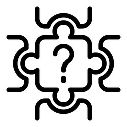 team solving problem with question mark puzzle vector image