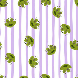 bloom scrapbook seamless pattern with random vector image