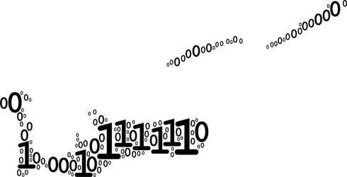 cayman islands map collage of binary digits vector image