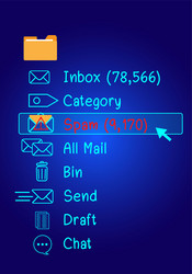 concept of e-mail and computer viruses review vector image