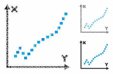 function plot composition icon bumpy parts vector image