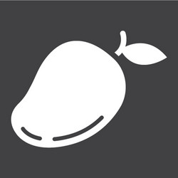 Mango flat icon fruit and tropical Royalty Free Vector Image