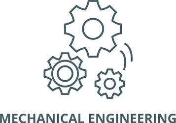 Mechanical engineering line icon linear vector