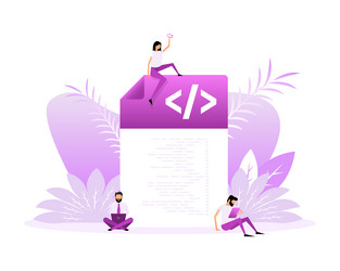 computer programming or developing software vector image