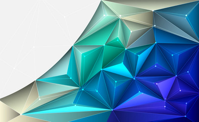 3d geometric polygon with molecule structure vector image