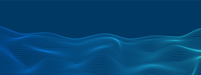 abstract blue technology distorted lines design vector