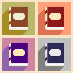 flat with shadow concept and mobile application vector image
