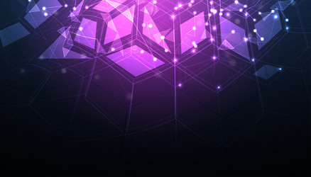 neural network concept connected cells with links vector image