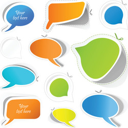 Abstract christmas tree with speech bubbles Vector Image