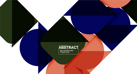 simple circles and triangles abstract background vector image
