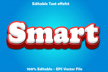 smart editable text effect 3d emboss style design vector image