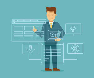 Web Development App Creation vector image