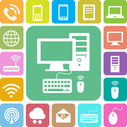 mobile devices computer and network connections vector image
