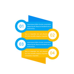 1 2 3 4 steps timeline progress chart vector image