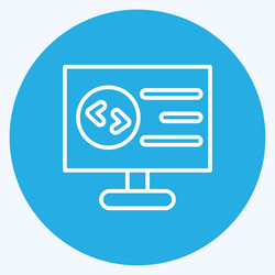 icon computer programming suitable for education vector image