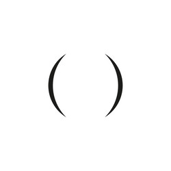 Brackets icon linear image simple flat Royalty Free Vector