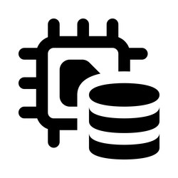 database storage for microchip details vector image