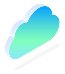 Datacenter cloud with files online storage icon vector