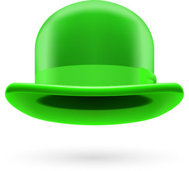 Green bowler hat vector