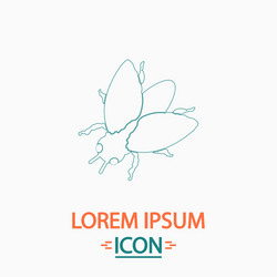 Beetle Symbol Using Computer Insect computer symbol Royalty Free Vector Image