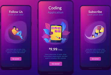 Mobile App Development UI vector image