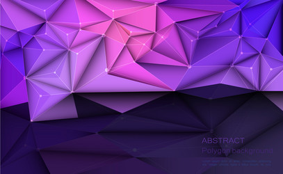 3d geometric polygon with molecule structure vector image