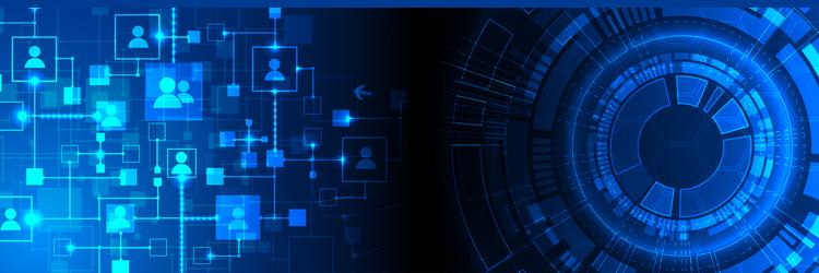 abstract representation of a computer network vector image