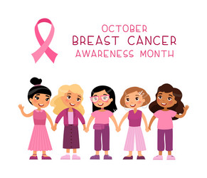 Breast Cancer Awareness Month Banner Vector Image