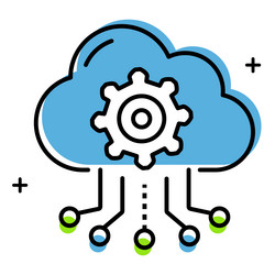 digital interface and api development icon design vector image