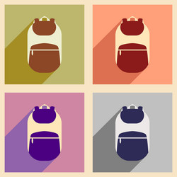 flat with shadow concept and mobile application vector image