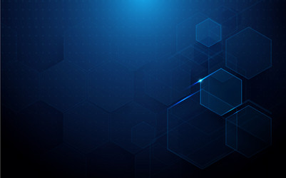 Modern Tech Background - Hexagon Network vector image