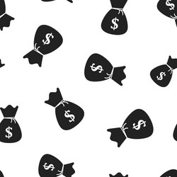 money bag icon seamless pattern background vector