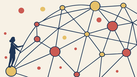 connecting global networks design generative ai vector image