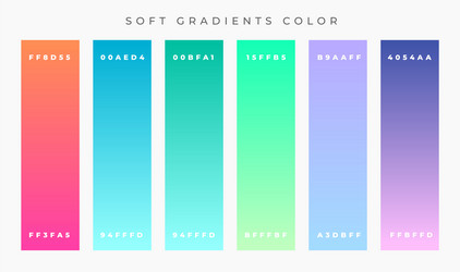 pastel soft gradient color palette for abstract vector image