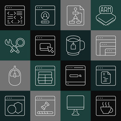 set line software flowchart browser files vector image